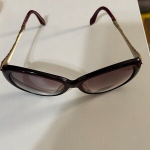 Roberto Cavalli Burgundy and Gold Sunglasses